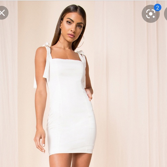 🆕 Revolve | Superdown Siona Tie Dress L White - Picture 9 of 12